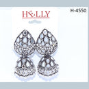 Corbeda Fashion Oxidised plated Mirror Jhumki Earrings