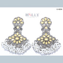 Corbeda Fashion Oxidised plated Assorted Color Mirror Jhumki Earrings