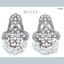 Corbeda Fashion Oxidised plated Assorted Color Mirror Jhumki Earrings