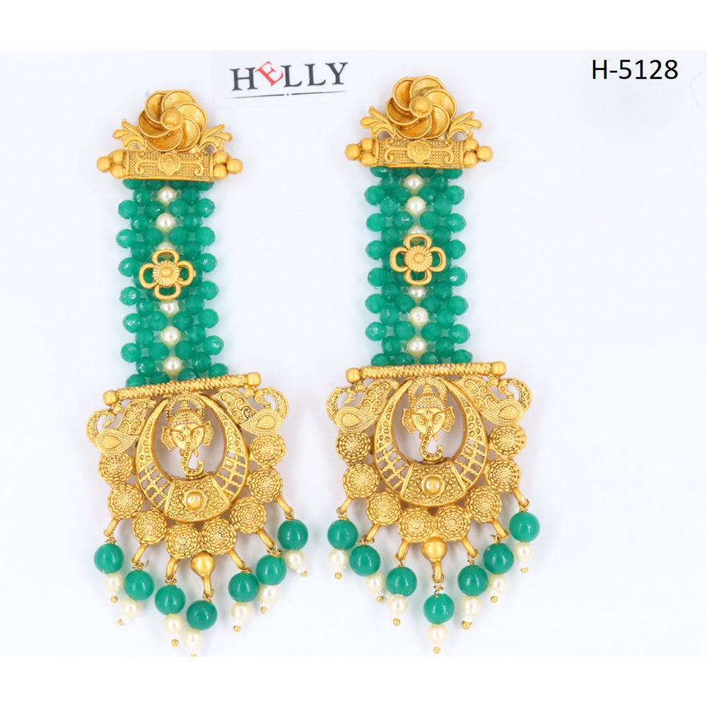 Corbeda Fashion Gold plated Assorted Color Dangler Earrings