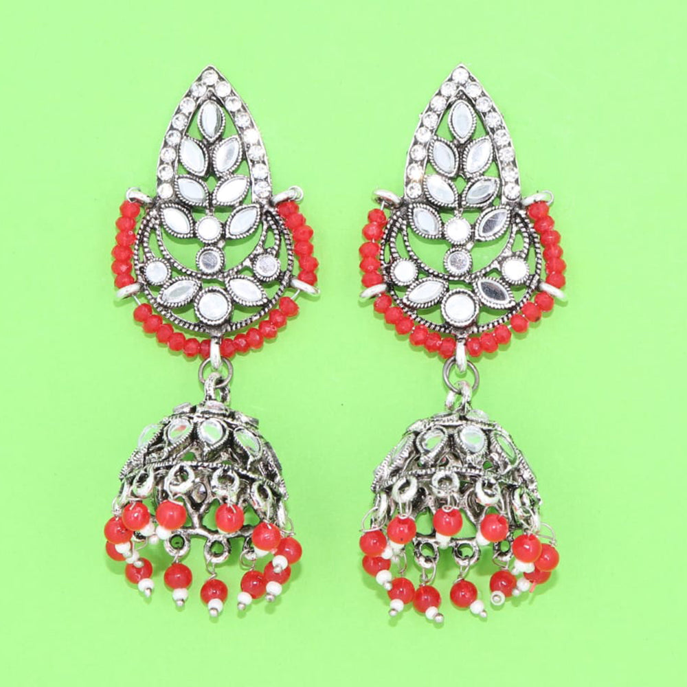 Corbeda Fashion Oxidised Plated Assorted Color Jhumki Earrings