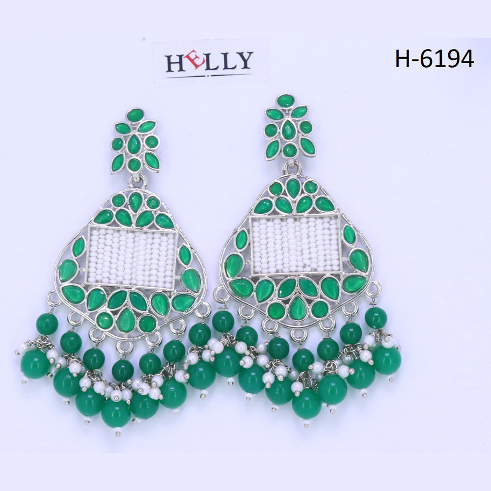 Corbeda Fashion Silver Plated Assorted Color Dangler Earrings