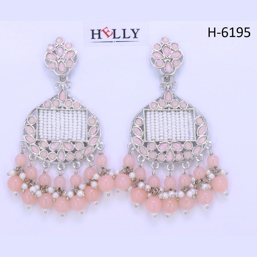 Corbeda Fashion Silver Plated Assorted Color Dangler Earrings