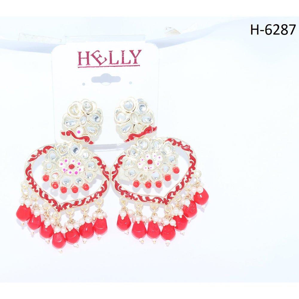 Corbeda Fashion Gold plated Assorted Color Dangler Earrings