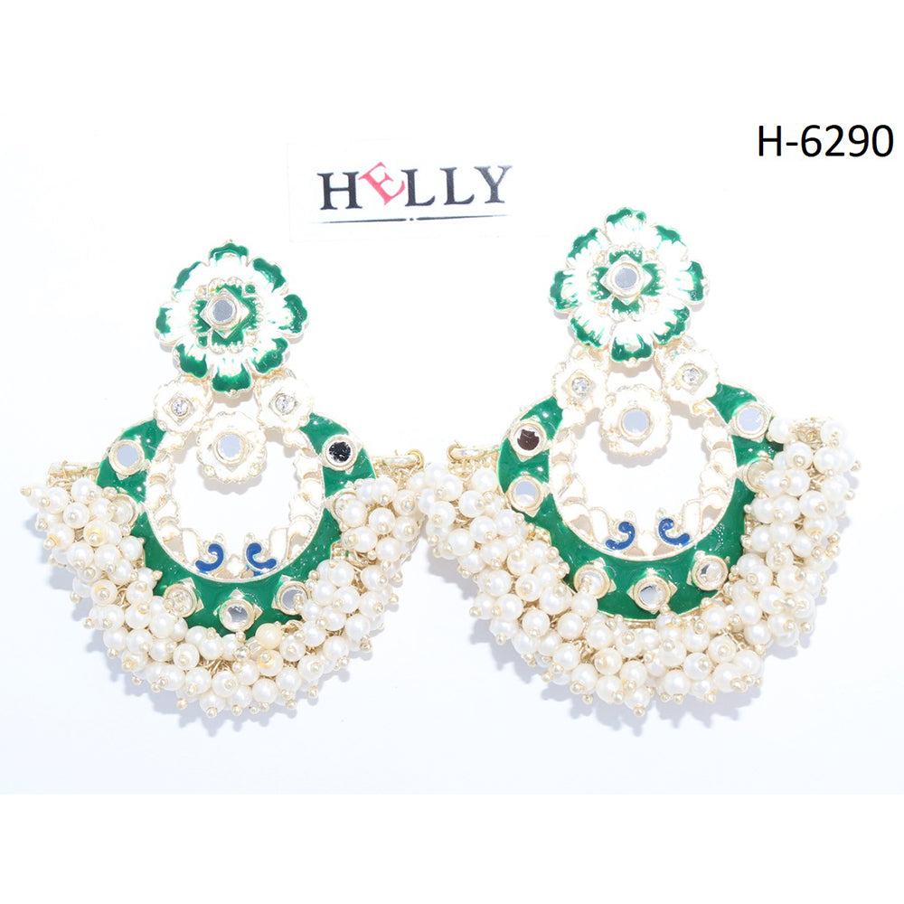 Corbeda Fashion Gold plated Assorted Color Dangler Earrings