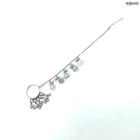 Heera Jewellers Oxidised Silver Plated Nose Ring - HJACC166