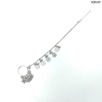 Heera Jewellers Oxidised Silver Plated Nose Ring - HJACC169