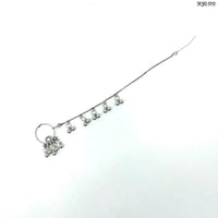 Heera Jewellers Oxidised Silver Plated Nose Ring - HJACC178