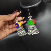 Heera Jewellers Oxidized Plated Jhumki Earrings - HJEar86