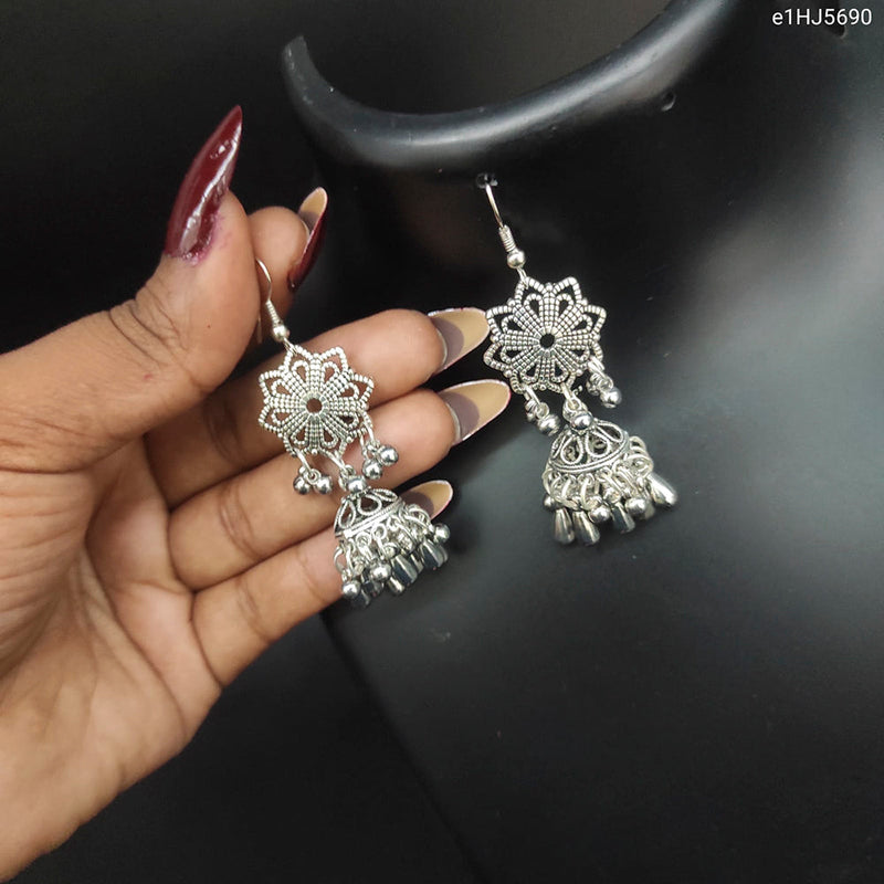 Heera Jewellers Oxidized Plated Dangler Earrings  - HJEar91