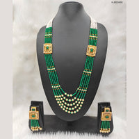 Heera Jewellers Gold Plated Pearl Multi Layer Long Necklace Set