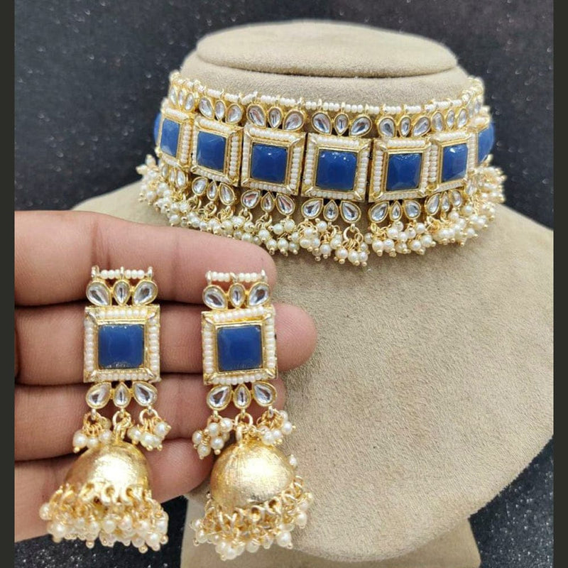 Heera Jewellers Gold Plated Kundan And Pearl Necklace Set