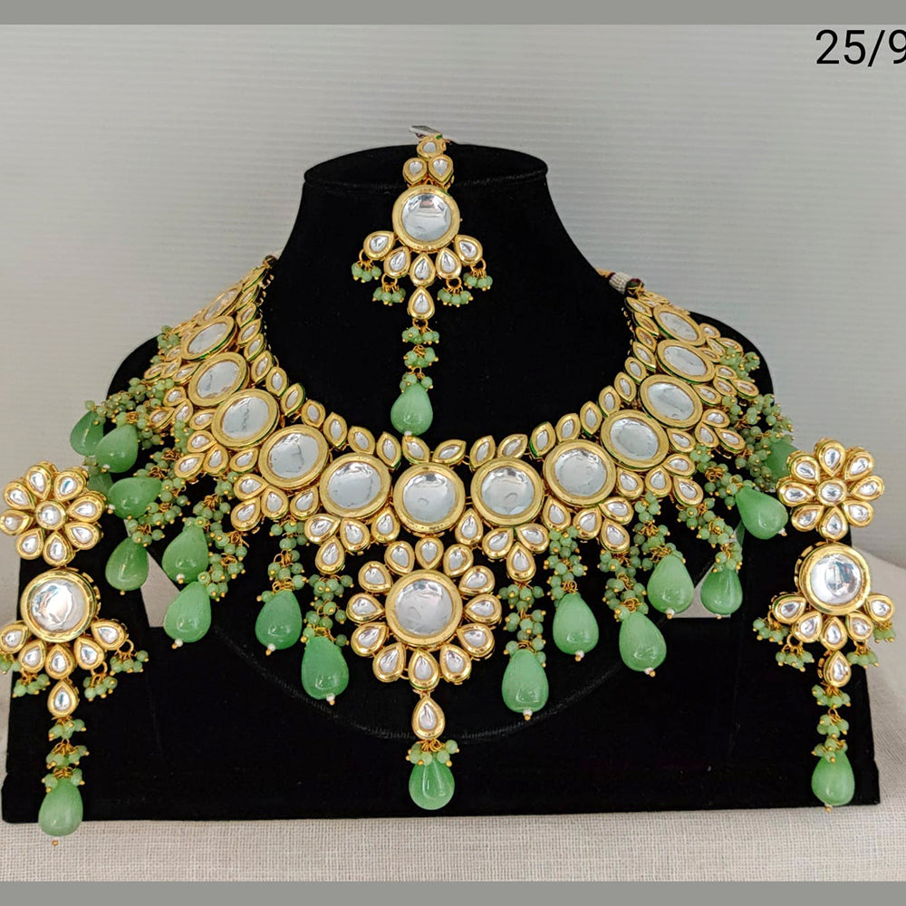 Heera Jewellers Gold Plated Beads Designer Choker Necklace Set