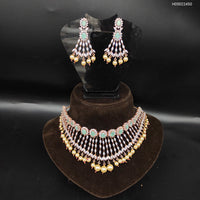 Heera Jewellers American Diamond Stylish Fancy Necklace Set