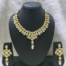 Heera Jewellers Gold Plated Kundan Stone Necklace Set