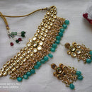 Heera Jewellers Gold Plated Kundan Stone & Pearl Necklace Set