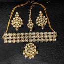 Heera Jewellers Gold Plated Kundan Stone Necklace Set