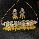 Heera Jewellers Gold Plated Mirror  & Beads Necklace Set