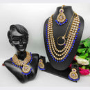 Heera Jewellers Gold Plated Kundan Stone & Beads Bridal Set