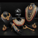 Heera Jewellers Gold Plated Kundan Stone & Beads Bridal Set