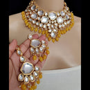 Heera Jewellers Gold Plated Kundan Stone Designer Choker Necklace Set