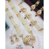 H K Fashion Gold Plated Designer Kundan Combo Set