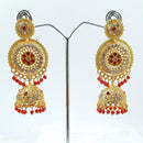 H K Fashion Gold Plated Austrian Stone & Beads Jhumki Earrings