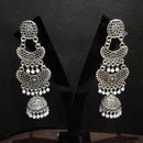 H K Fashion Oxidised Plated Jhumki Earrings