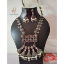 H K Fashion Bohemian Style Multistrand Silver Oxidised Necklace Set