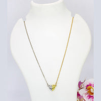 Mahavir 2 Tone Plated Magnetic Heart Pendant Chain