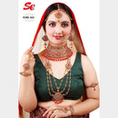 India Art Gold Plated Stone And Kundan Bridal Jewellery Set for Women - IABRIDAL05