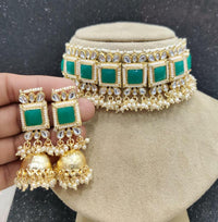 India Art Gold Plated Kundan And Pearl Necklace Set
