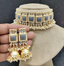 India Art Gold Plated Kundan And Pearl Necklace Set