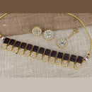 India Art Gold Plated Kundan Stone & Pearl Necklace Set
