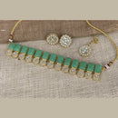 India Art Gold Plated Kundan Stone & Pearl Necklace Set