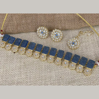 India Art Gold Plated Kundan Stone & Pearl Necklace Set