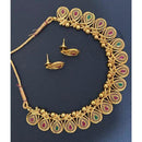 India Art Gold Plated Pota Stone Necklace Set