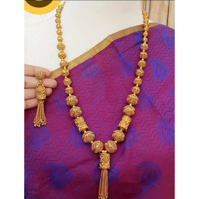 22K Gold Plated Indian Wedding 8'' Long Necklace Earrings Set JaR467 | eBay