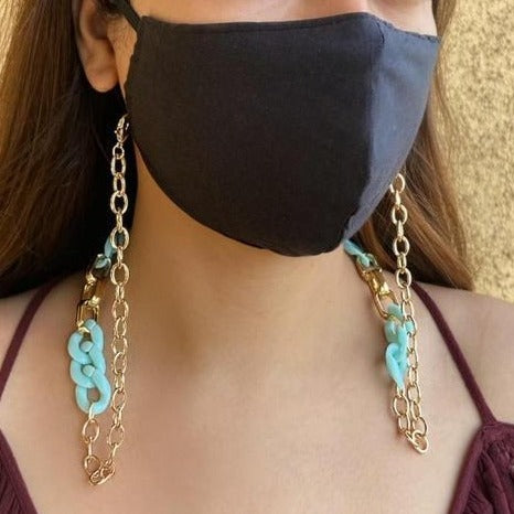 Nikki Gold Face Mask Chain Strap – Pretty Connected