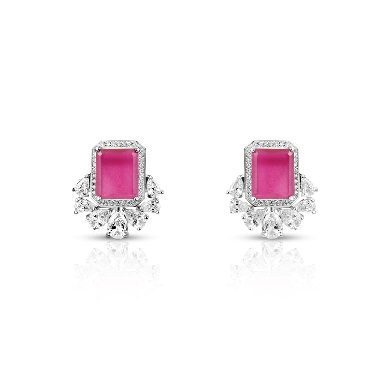 Nipura Imperial Crimson stud earrings