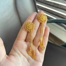 Mahavir Forming Gold Plated Dangler Earrings