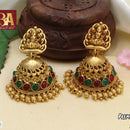 Bhargav Arts Gold Plated Temple Jhumki Earrings
