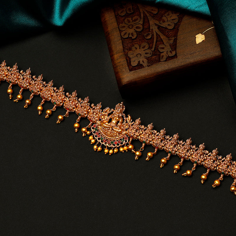 Shrishti Fashion Traditional Laxmi Design Gold Plated Kamarband For Women