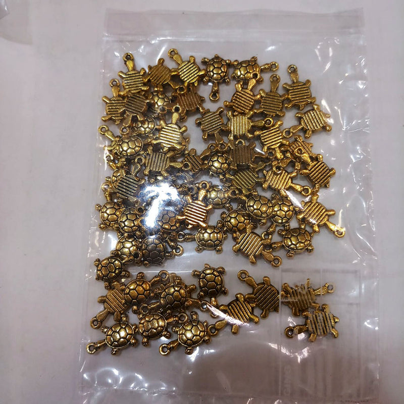 Kriaa DIY Gold Plated Casting Tortoise Charms / Locket / Pendants ( 100/500 Grams)