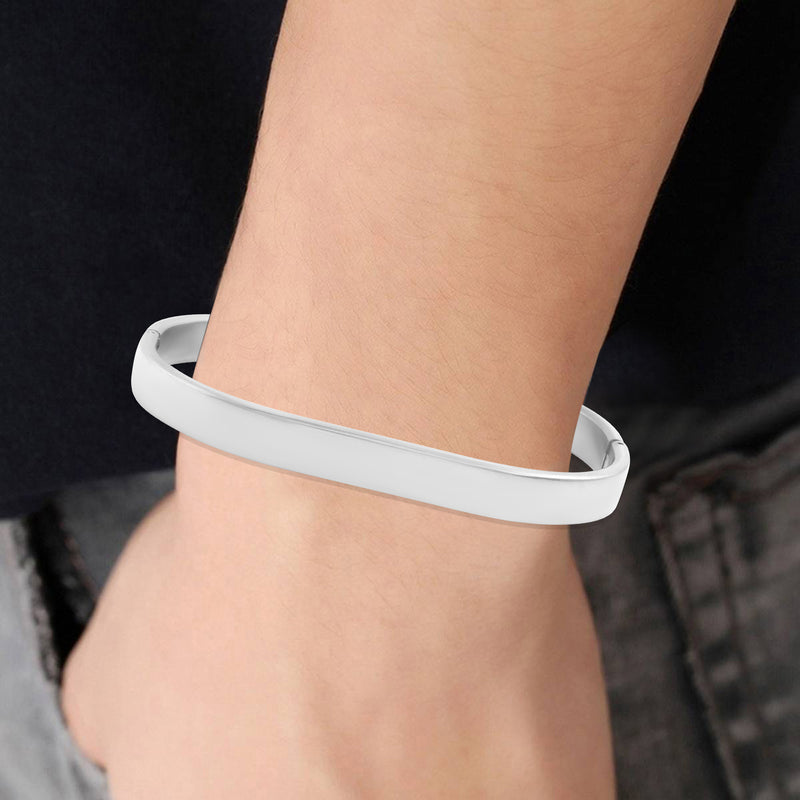 Missmister Pure Stainless Steel Openable Free Size Designer Bracelet Kada For Men And Women (Kdni8207)