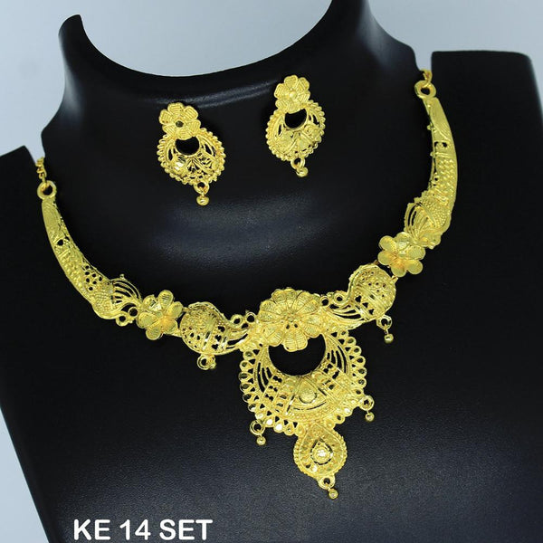 Mahavir Forming Gold Necklace Set  - KE 14 SET