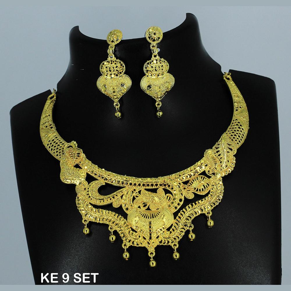 Mahavir Forming Gold Necklace Set  - KE SET 9