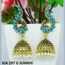 Mahavir Gold Plated Pota Stone And Pearl Jhumki Earrings