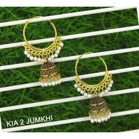 Mahavir Gold Plated Jhumki Earrings  - KIA Jumkhi 2
