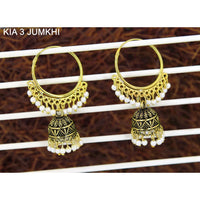 Mahavir Gold Plated Jhumki Earrings  - KIA Jumkhi 3